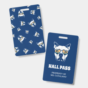 summer vibes pitbull Teacher Hall Pass Badge