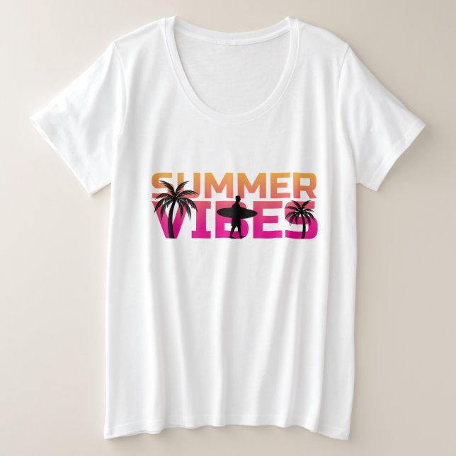 Summer Vibes Plus Size  Plus Size T-Shirt (Design Front)