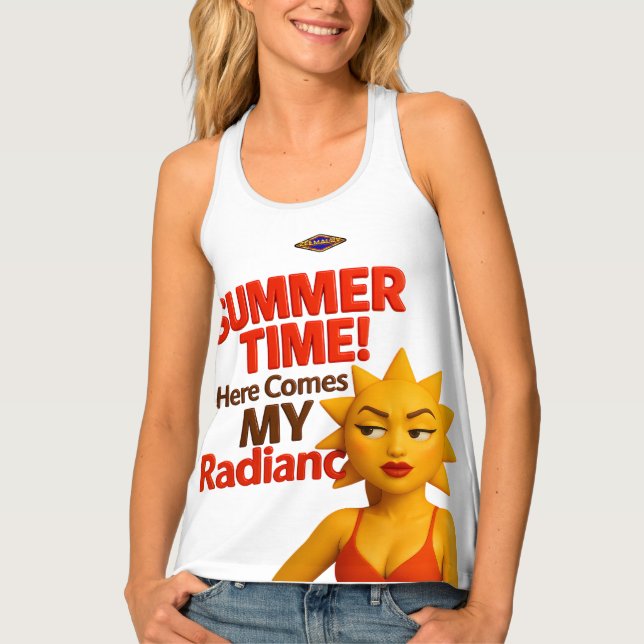 Summer Vibes: Radiate Your Glow! Tank Top (Front)