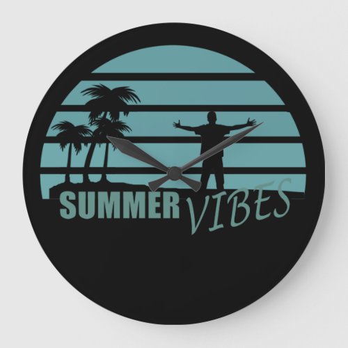 Summer vibes relaxation relax holidays large clock