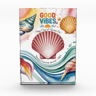 Summer Vibes Retro Beach Illustration Acrylic Award