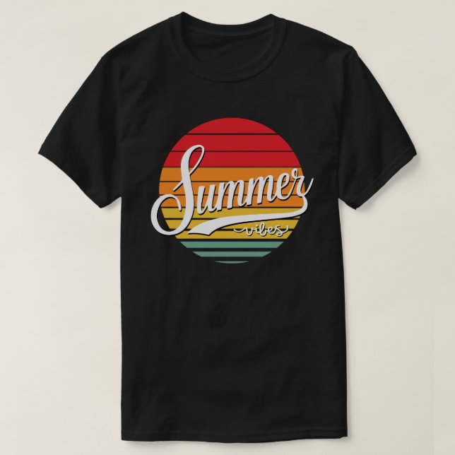 Summer Vibes Retro Colors Sunset Men's T-Shirt (Design Front)