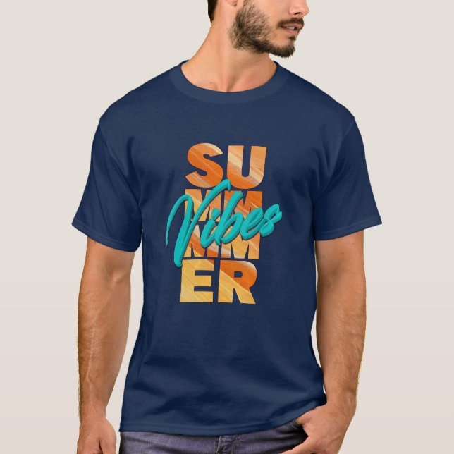 Summer Vibes Retro Summer T-Shirt (Front)