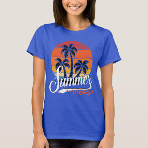 Summer Vibes Retro Sunset And Palm Trees Women's T-Shirt