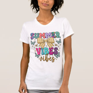 Summer Vibes Shirt, Retro Floral Butterfly T-Shirt