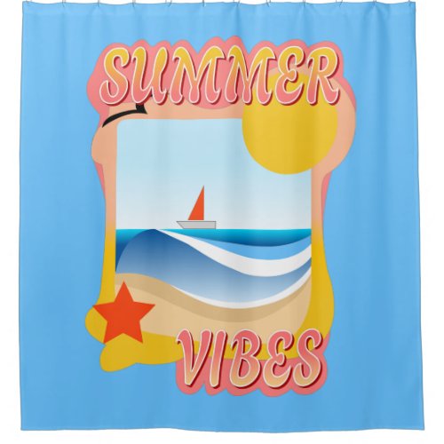 Summer Vibes Shower Curtain