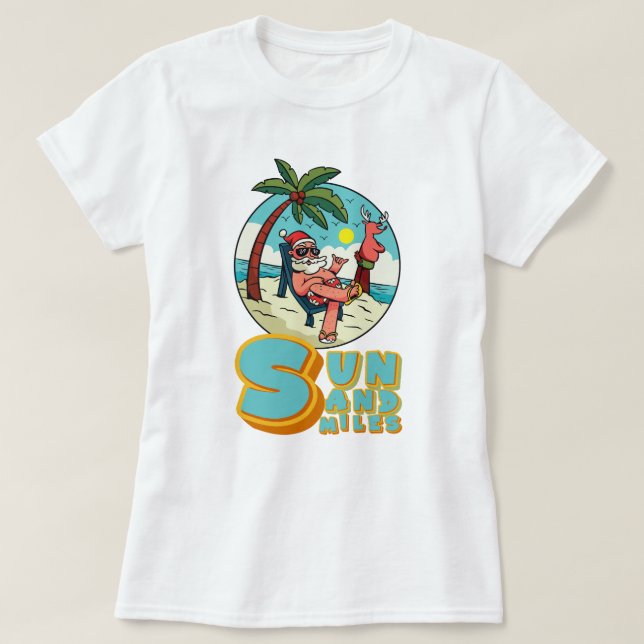 Summer Vibes: Sun, Sand, and Smiles. T-Shirt (Design Front)