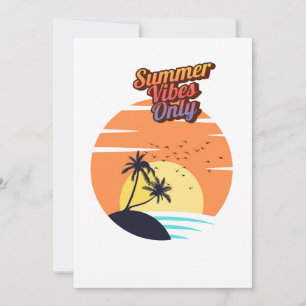 Summer vibes sunset  invitation