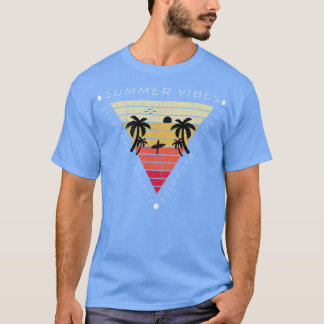 Summer Vibes surfing paradise vintage retro sunset T-Shirt