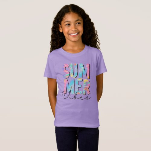 Summer Vibes T_Shirt_multi_color lettering T_Shirt