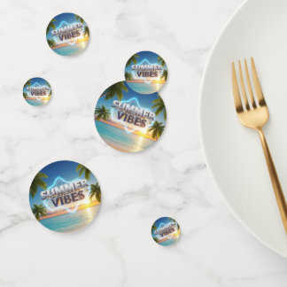 Summer Vibes Table Confetti – 3d & Colorful Summer