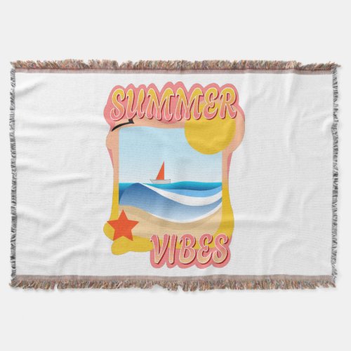 Summer Vibes Throw Blanket