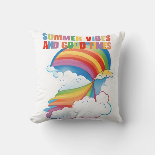 Summer vibes throw pillow (Front)