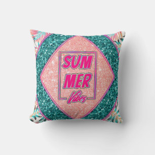 Summer vibes throw pillow