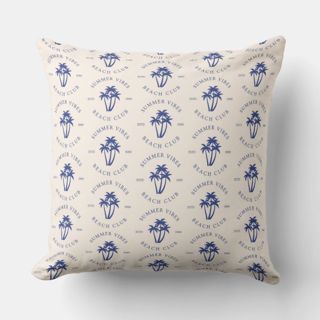 Summer Vibes Throw Pillow (Front)