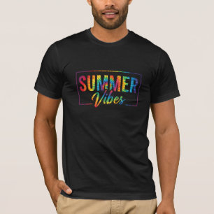 SUMMER Vibes Tie-Dye T-Shirt – Colorful Rainbow