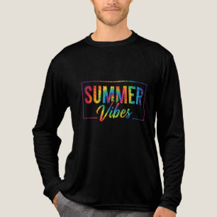 SUMMER Vibes Tie-Dye T-Shirt – Colorful Rainbow Tri-Blend Shirt