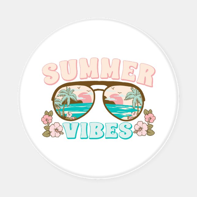 Summer Vibes Tropical Beach Summer Fun Coaster Set (Single)