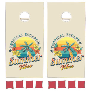 Summer vibes - Tropical escape Cornhole Set