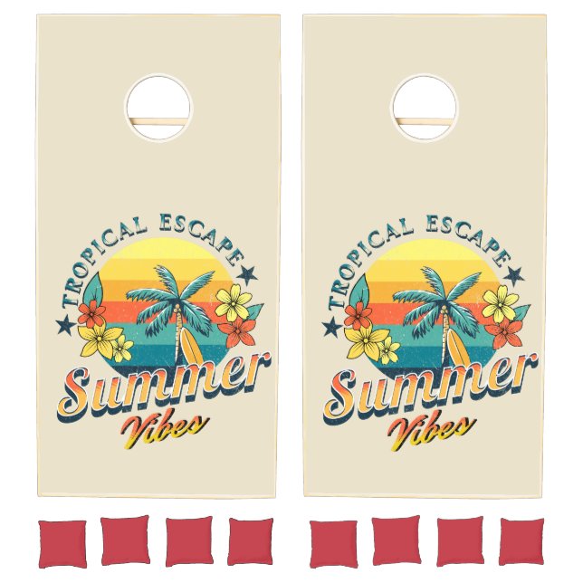 Summer vibes - Tropical escape Cornhole Set (Set)