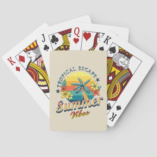 Summer vibes - Tropical escape Poker Cards (Back)