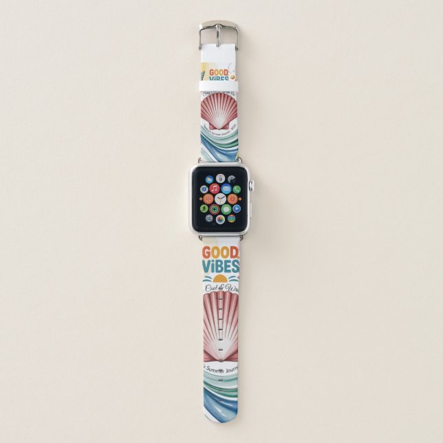 Summer Vibes Tropical Notebook  Apple Watch Band (Front)