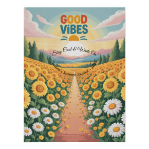 Summer Vibes Tropical Notebook  Poster