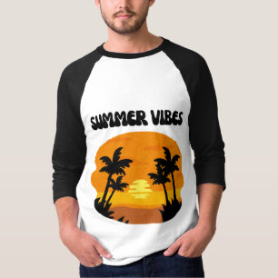 Summer Vibes Tropical Sunset Graphic Product T-Shirt