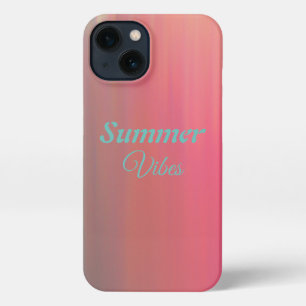 Summer Vibes Typography Watermelon Pink And Green iPhone 13 Case