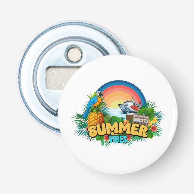 Summer Vibes Vacation Bottle Opener (Front)