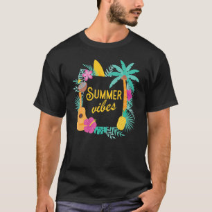 Summer Vibes Vacation Cute Colorful Coconuts Pinea T-Shirt