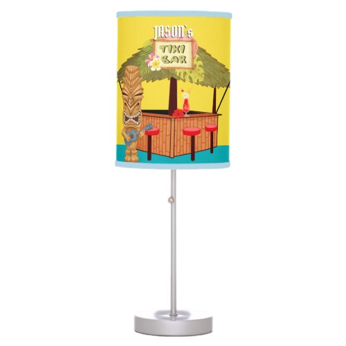 Summer vibes Vacation Tiki bar inspired custom Table Lamp