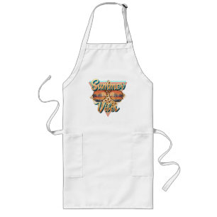 Summer Vibes   Vintage Sunglasses   Beach Sunset Long Apron