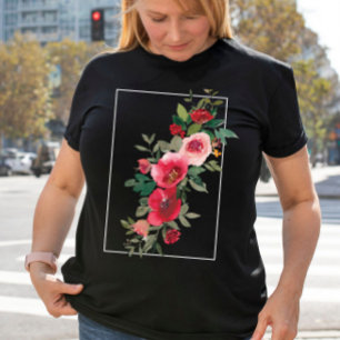 Summer vibes : watercolor Vintage pink flowers T-Shirt