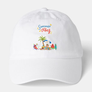 Summer Vibes: Watermelon Beach Party Illustration Hat