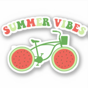 Summer Vibes Watermelon Cut Vinyl Stickers