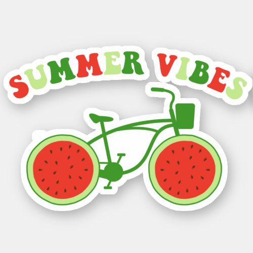 Summer Vibes Watermelon Cut Vinyl Stickers