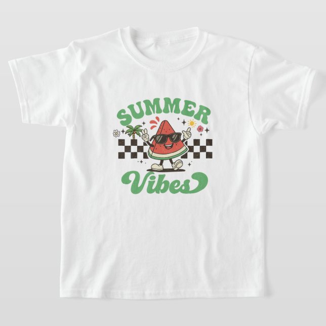 Summer Vibes Watermelon T-Shirt (Laydown)