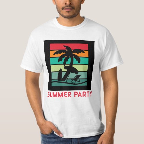 Summer Vibes with Silhouette Vector of Beach T_Shirt
