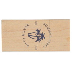 Summer Vibes Wood Flash Drive