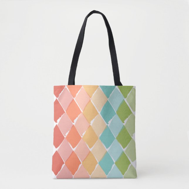Summer vibrant colors pattern  tote bag (Front)