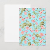 Summer Victorian Vintage Roses Pattern on Teal (Front/Back)
