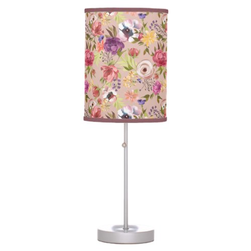 Summer Vintage Floral Table Lamp