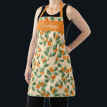 Summer Vintage Oranges Boho Fruit Personalized Apron<br><div class="desc">Summer Vintage Oranges Boho Nature Fruit Personalized Apron</div>