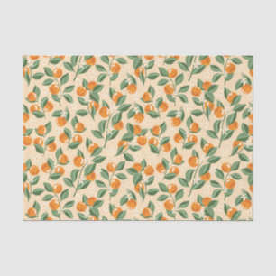 Summer Vintage Oranges Boho Nature Fruit Tissue Paper