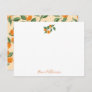 Summer Vintage Oranges Boho Nature Personalized Note Card