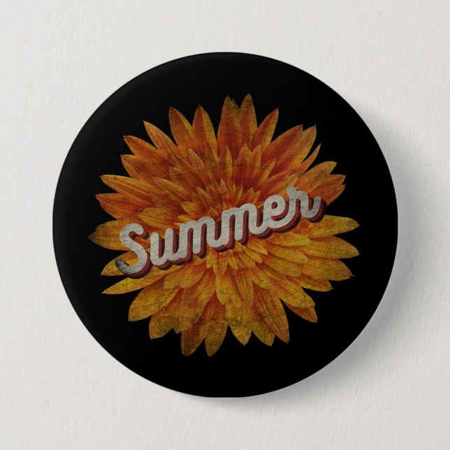 SUMMER VINTAGE SUNFLOWER BUTTON (Front)