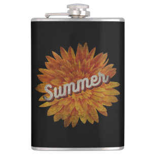 SUMMER VINTAGE SUNFLOWER FLASK