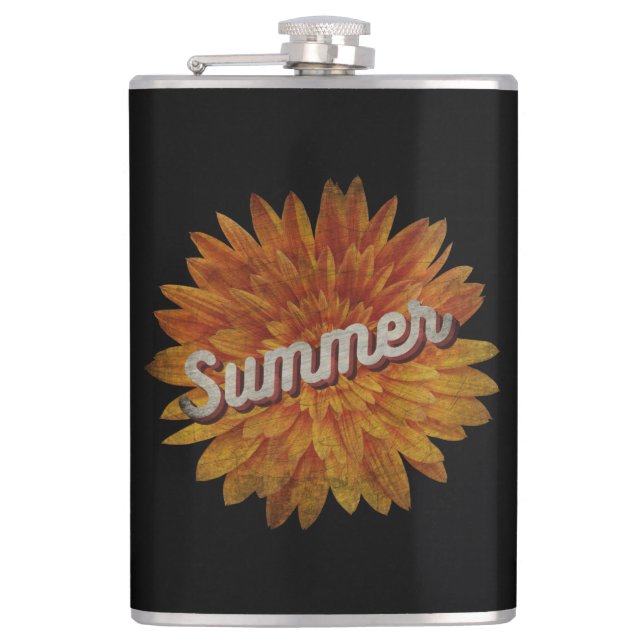 SUMMER VINTAGE SUNFLOWER FLASK (Front)