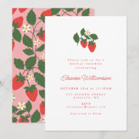 Summer Vintage White Strawberry Boho Bridal Shower